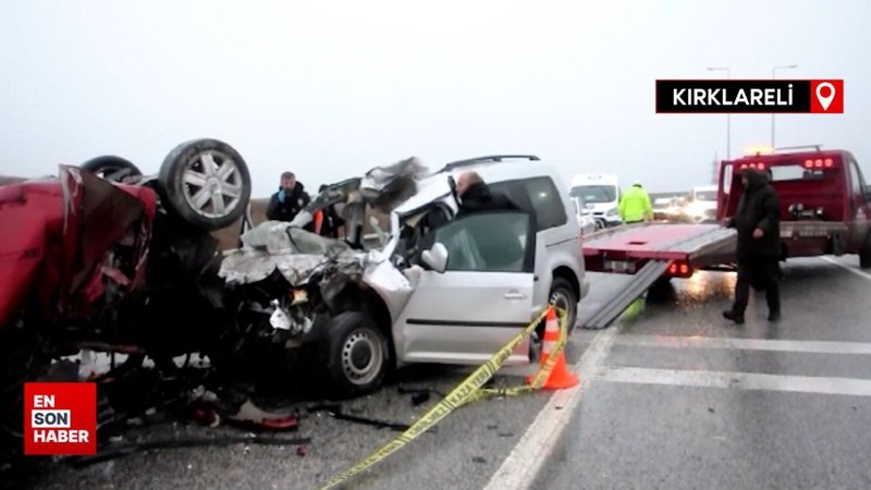 Kırklareli'nde otomobil ile hafif ticari araç çarpıştı