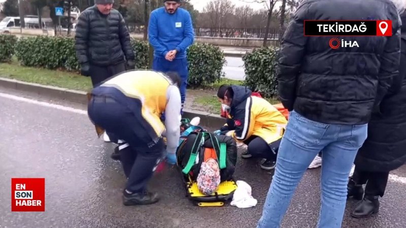 Tekirdağ'da alkollü sürücü yaya geçidindeki yayaya çarptı