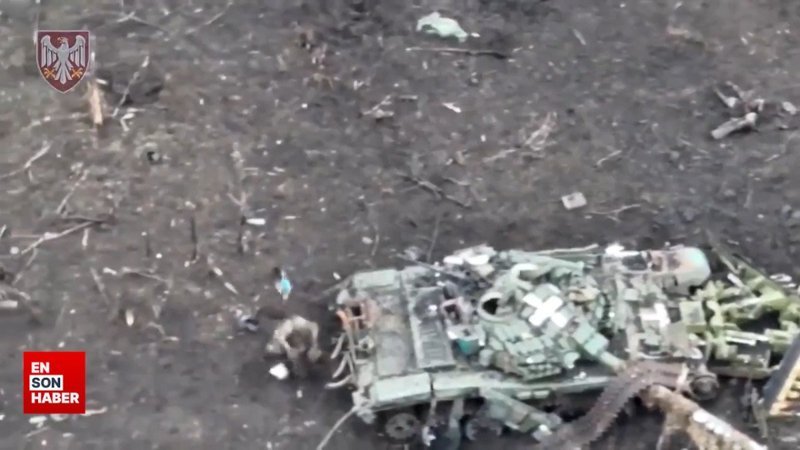 Rus askerinin peşinden giden Ukrayna drone'u, kendini imha etti