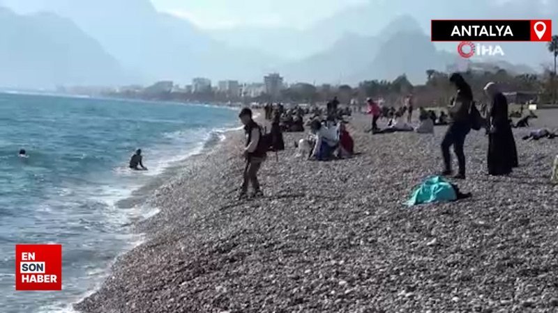 Antalya’dan kış ortasında kıskandıran görüntüler