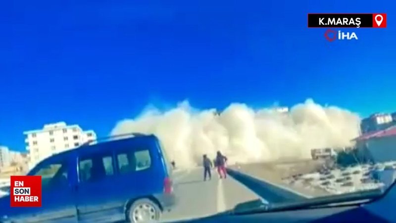 Kahramanmaraş'ta operatör binanın altında kaldı