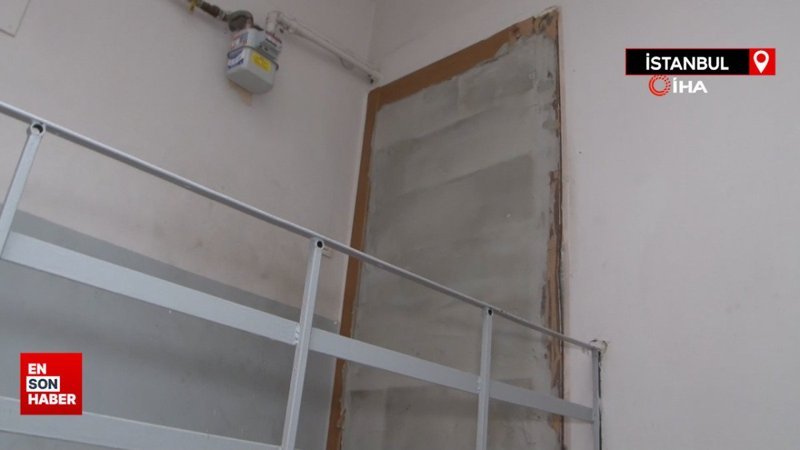 Kentsel dönüşüm nedeniyle boşaltılan eve hırsız girince ev sahibi kapıya duvar ördü
