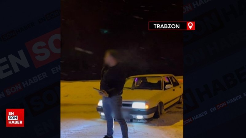 Trabzon'da havaya ateş açıp, sosyal medyada paylaşan sürücüye ceza