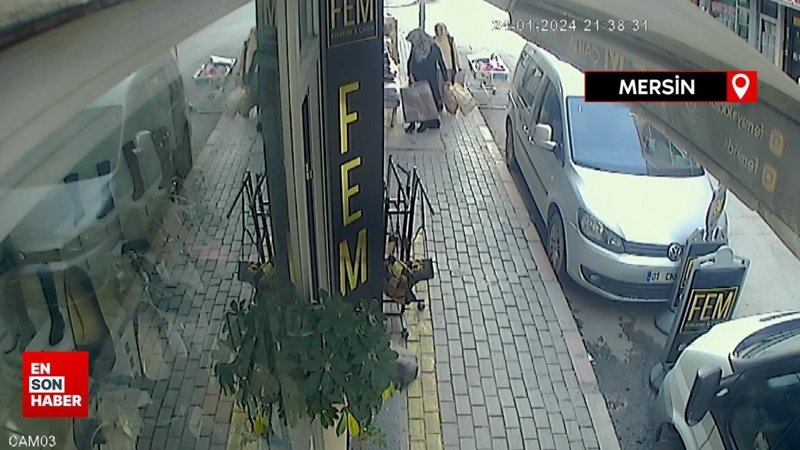 Mersin'de tezgahtan kilim hırsızlığı kamerada