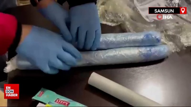 Samsun’da kargo ile gönderilen ısıtıcının içinden metamfetamin çıktı
