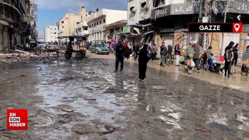 Gazzeliler, yağmur ve soğuk havayla mücadele ediyor