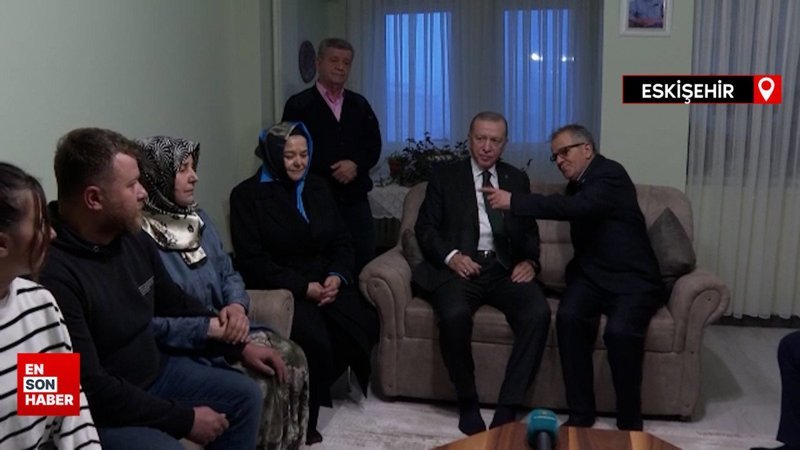 Cumhurbaşkanı Erdoğan, şehit ailesini ziyaret etti