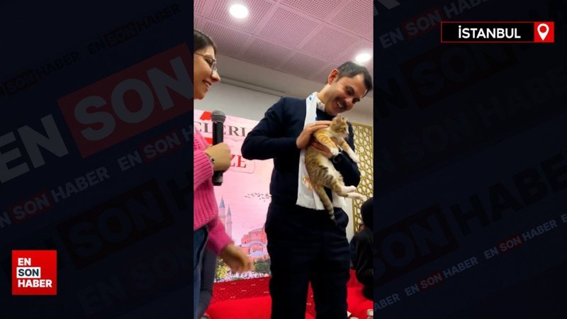 Gençlerden Murat Kurum'a kedi sürprizi
