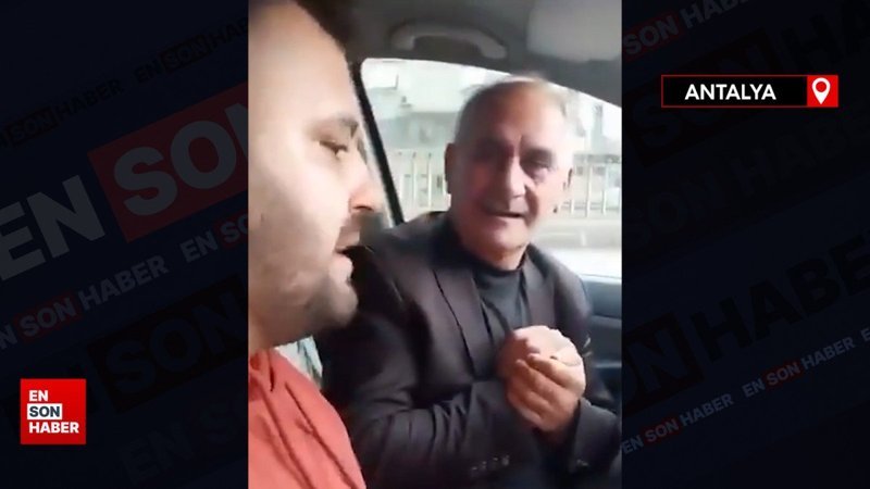 Antalya'da taksici Martı TAG sürücüsünü tehdit etti