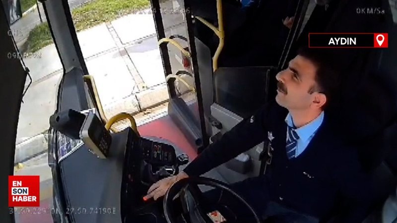 Aydın'da belediye otobüsü sürücüsü, rahatsızlanan yolcuyu hastaneye yetiştirdi