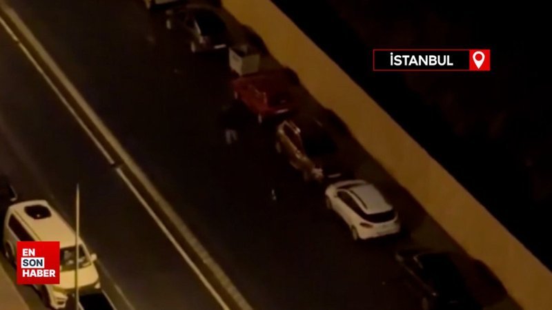 Küçükçekmece’de, park halindeki araçlara zarar veren şahıslar