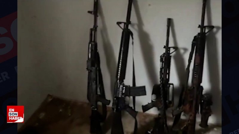 Kahraman Mehmetçik Suriye'de çok sayıda silah ve mühimmat ele geçirdi