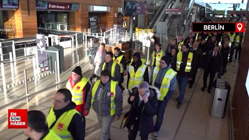 Almanya’daki 11 havalimanında yapılan güvenlik personelinin grevi