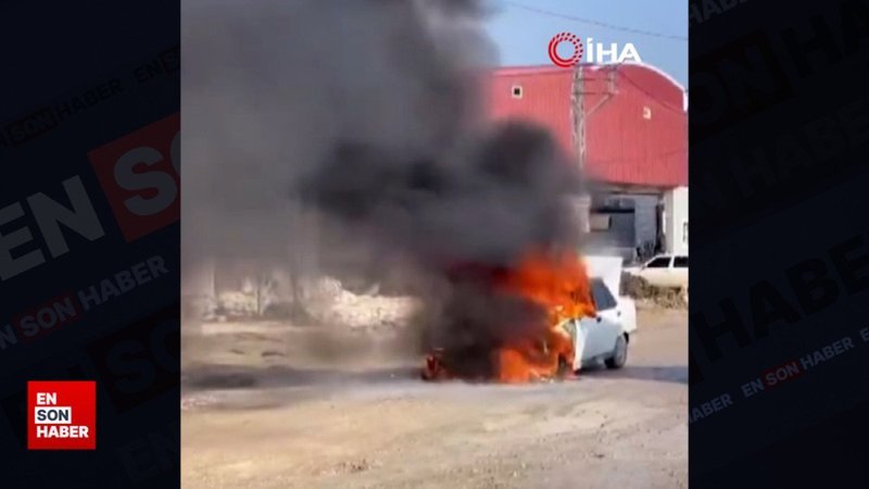 Hatay’da Tofaş'ın alevlere teslim olduğu anlar