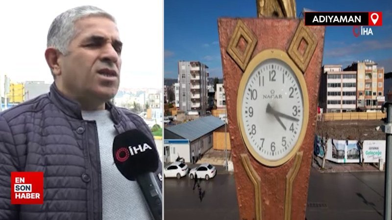 Adıyaman'da saat 04.17'de takılı kaldı