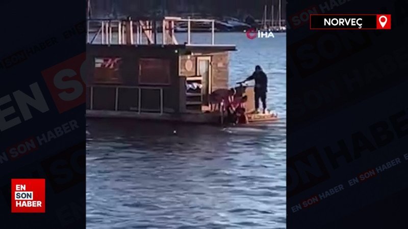 Norveç’'te Tesla aracıyla denize düşen 2 kişi yüzer sauna ile kurtarıldı
