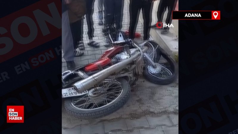 Adana'da gencin yaşamını yitirdiği kaza güvenlik kameralarında