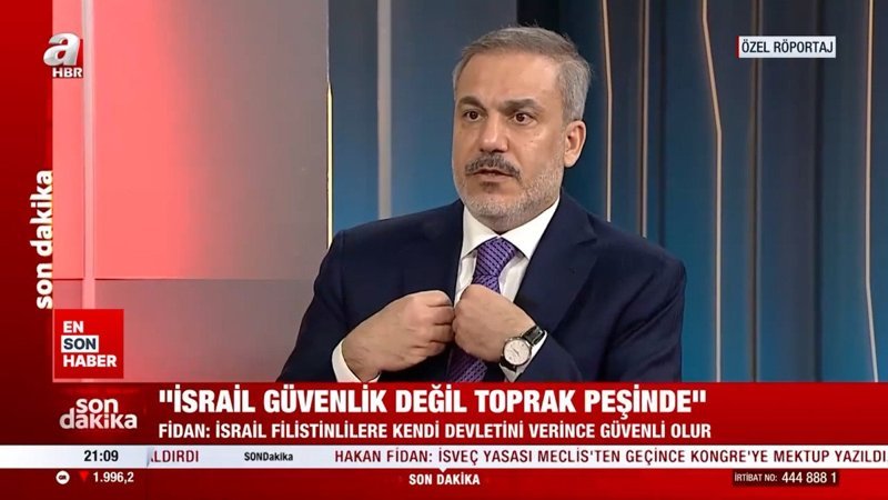 Hakan Fidan: İsrail daha fazla toprak peşinde