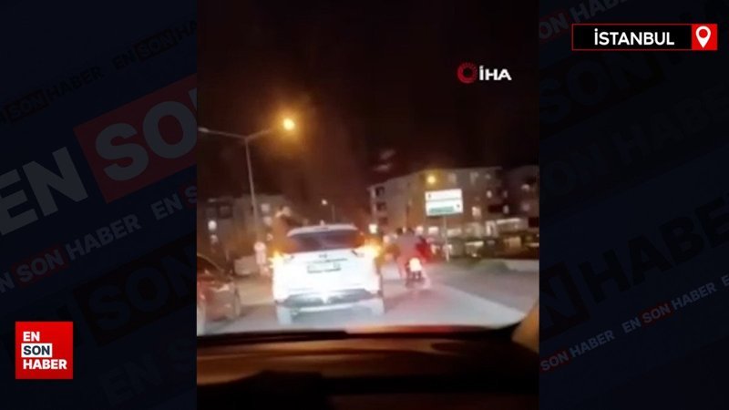 Büyükçekmece'de asker eğlencesinde trafiği tehlikeye atan şahıslar yakalandı