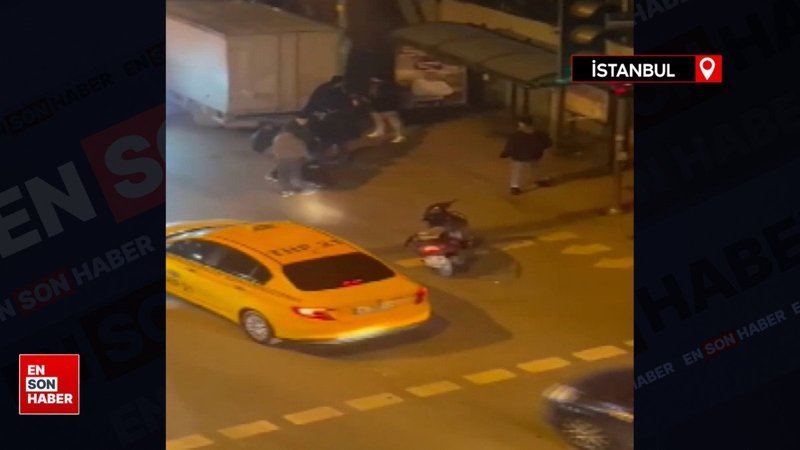 İstanbul'da motosikletlilerin yol verme kavgası