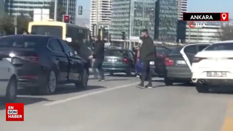 Ankara’da trafikte yumruklu kavga