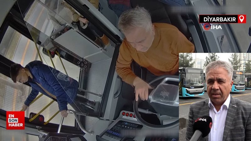 Diyarbakır'da otobüs şoförü fenalaşan yolcuyu hastaneye yetiştirdi
