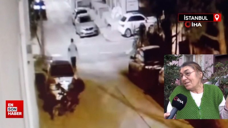 Ataşehir'de halı hırsızlığı güvenlik kamerasına yansıdı