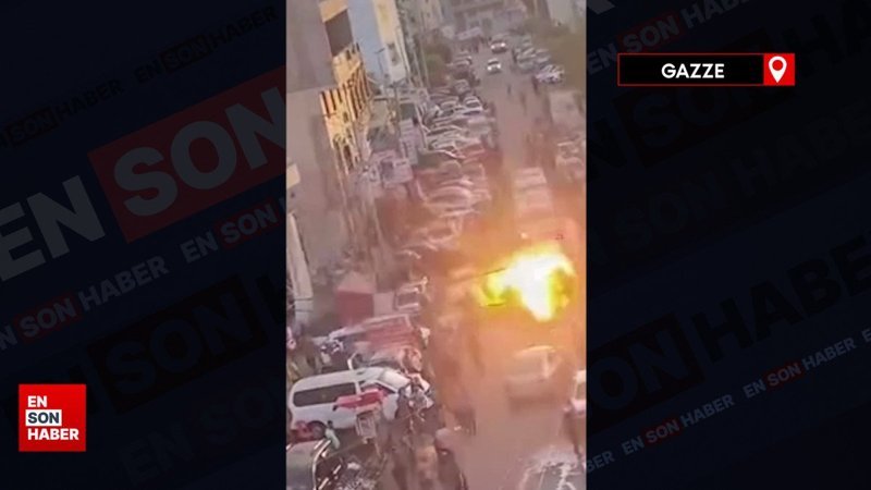 İsrail, hastaneye yaralı taşıyan ambulansı pazar içinde vurdu