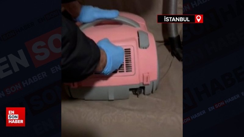 Küçükçekmece'de elektrikli süpürgeden uyuşturucu çıktı
