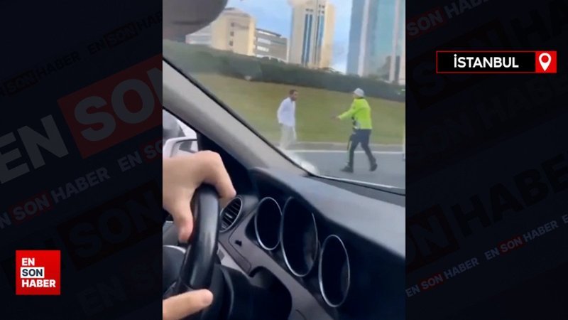 İstanbul'da araç sürücüsü polisin üzerine yürüdü