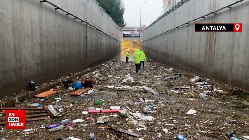 Antalya'da 1 kişinin öldüğü su dolu alt geçitte felaketin izi