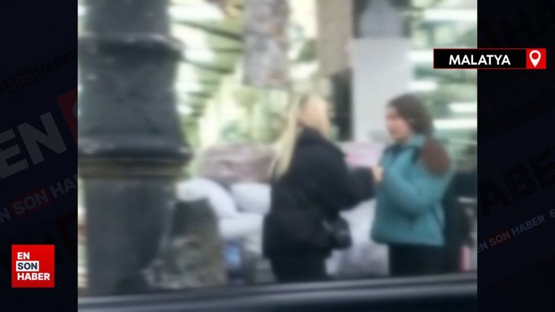 Malatya'da genç kızların sokaktaki kavgası