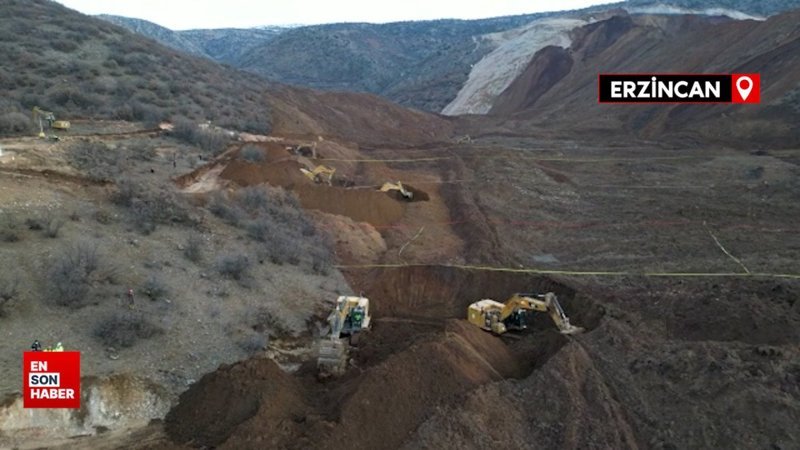 Erzincan'da kayıp işçileri arama çalışmaları devam ediyor