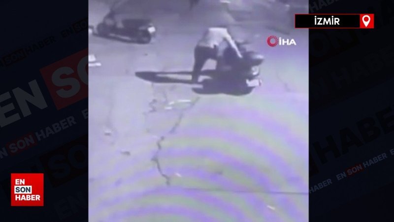 İzmir'de hırsızların bekçilere yakalanma anı