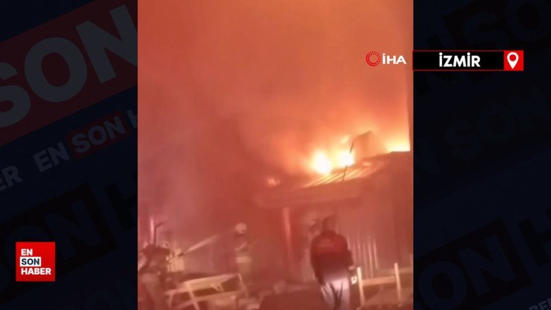 İzmir'de 69 gün arayla 2. kez yanan iş yeri küle döndü