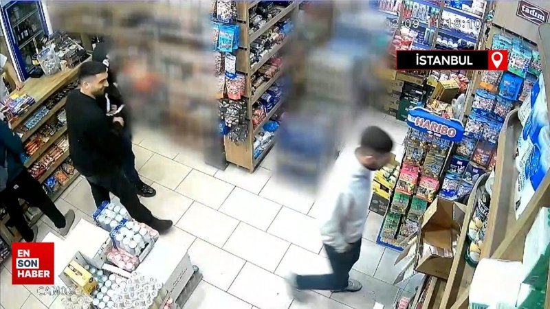 Taksim’de işyerine silahımı denedim saldırısı kamerada