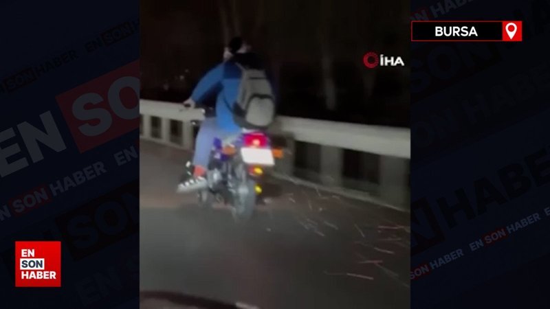 Bursa'da arıza yapan motosikletle kilometrelerce seyir etti