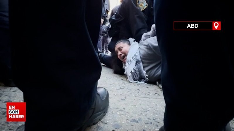 ABD'de Filistin'e destek gösterisine polisin sert müdahalesi tepki çekti