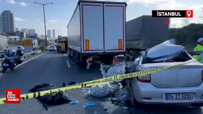 İstanbul'da TEM Otoyolu’nda zincirleme trafik kazası