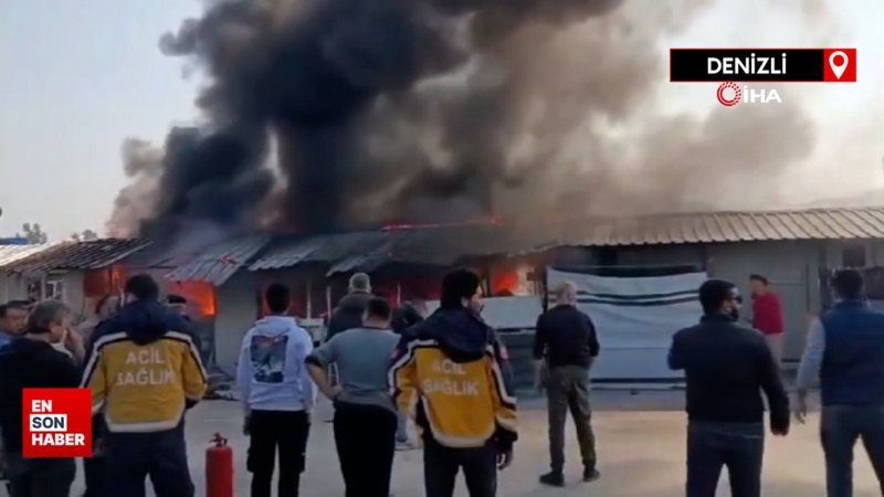 Hatay’da 3 konteynerin alevlere teslim olduğu yangın