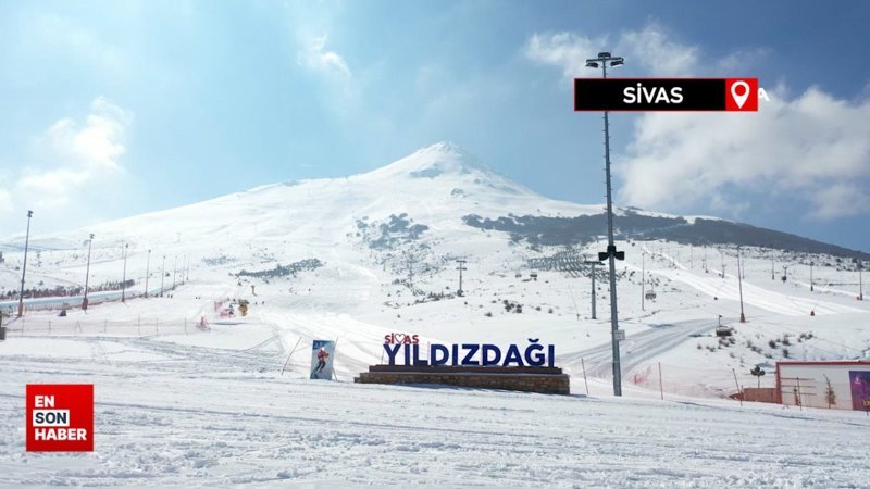 Yıldız Dağı Kayak Merkezine yağan kar yüzleri güldürdü
