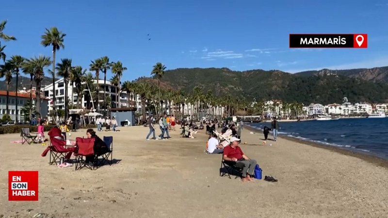 Marmaris'te Şubat ayında deniz keyfi