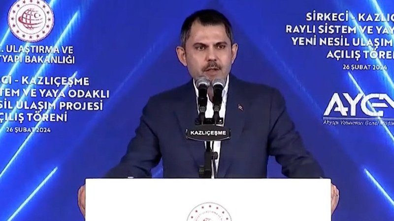 Murat Kurum, Sirkeci-Kazlıçeşme hattı açılışında: Çilesiz İstanbul'un en önemli adımlarından