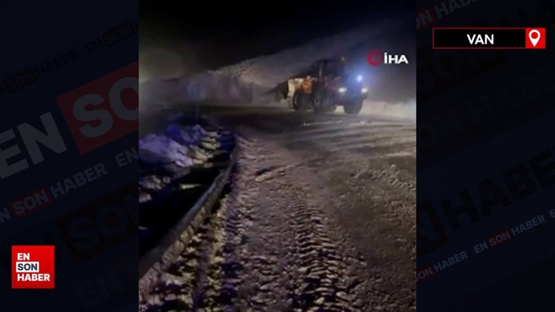 Van’da çığın sürüklediği minibüs şarampole yuvarlandı