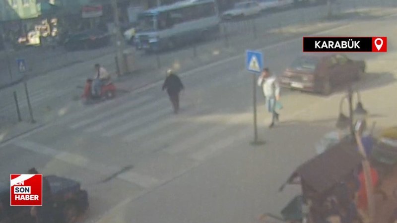 Karabük'te yaya geçidinde araba çarptı