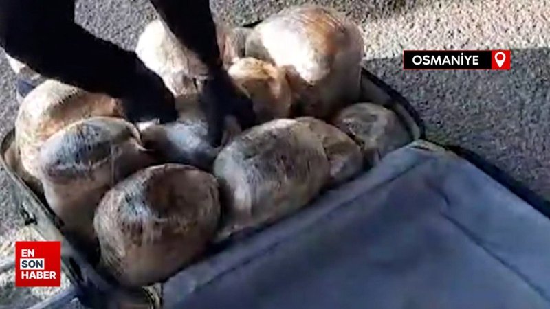 Osmaniye'de yolcunun valizinden 11 kilo uyuşturucu çıktı