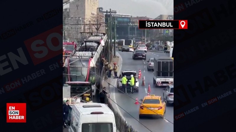 İstanbul'da bir kişiye tramvay çarptı