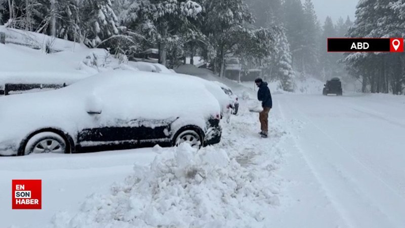 ABD'nin Kaliforniya eyaletinde kar fırtınası etkili oldu