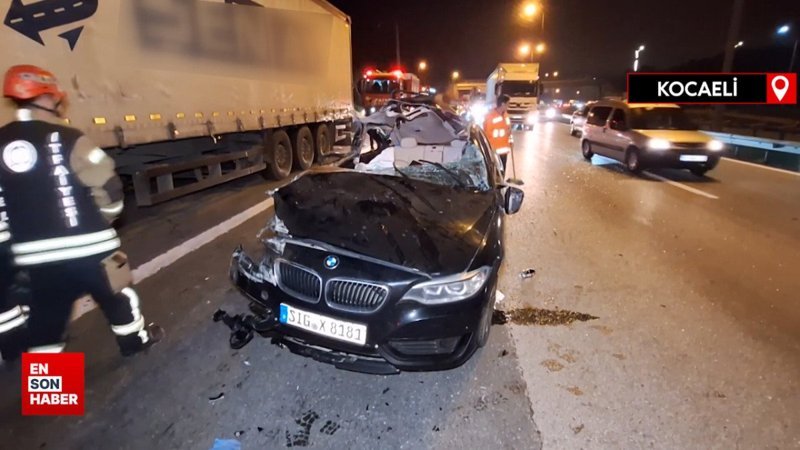 Kocaeli'de tırın altına girip metrelerce sürüklendi