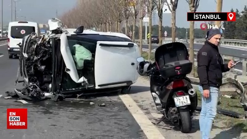 TEM bağlantı yolunda feci kaza